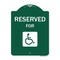 Signmission Graphic Handicapped Reserved Heavy-Gauge Aluminum Architectural Sign, 24" x 18", GW-1824-9837 A-DES-GW-1824-9837 - alternate 1